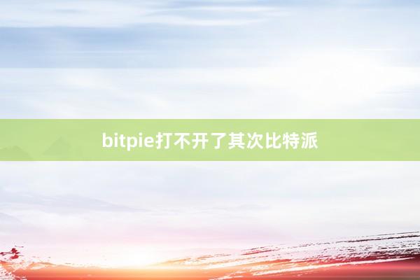 bitpie打不开了其次比特派