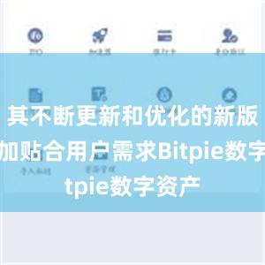 其不断更新和优化的新版本更加贴合用户需求Bitpie数字资产